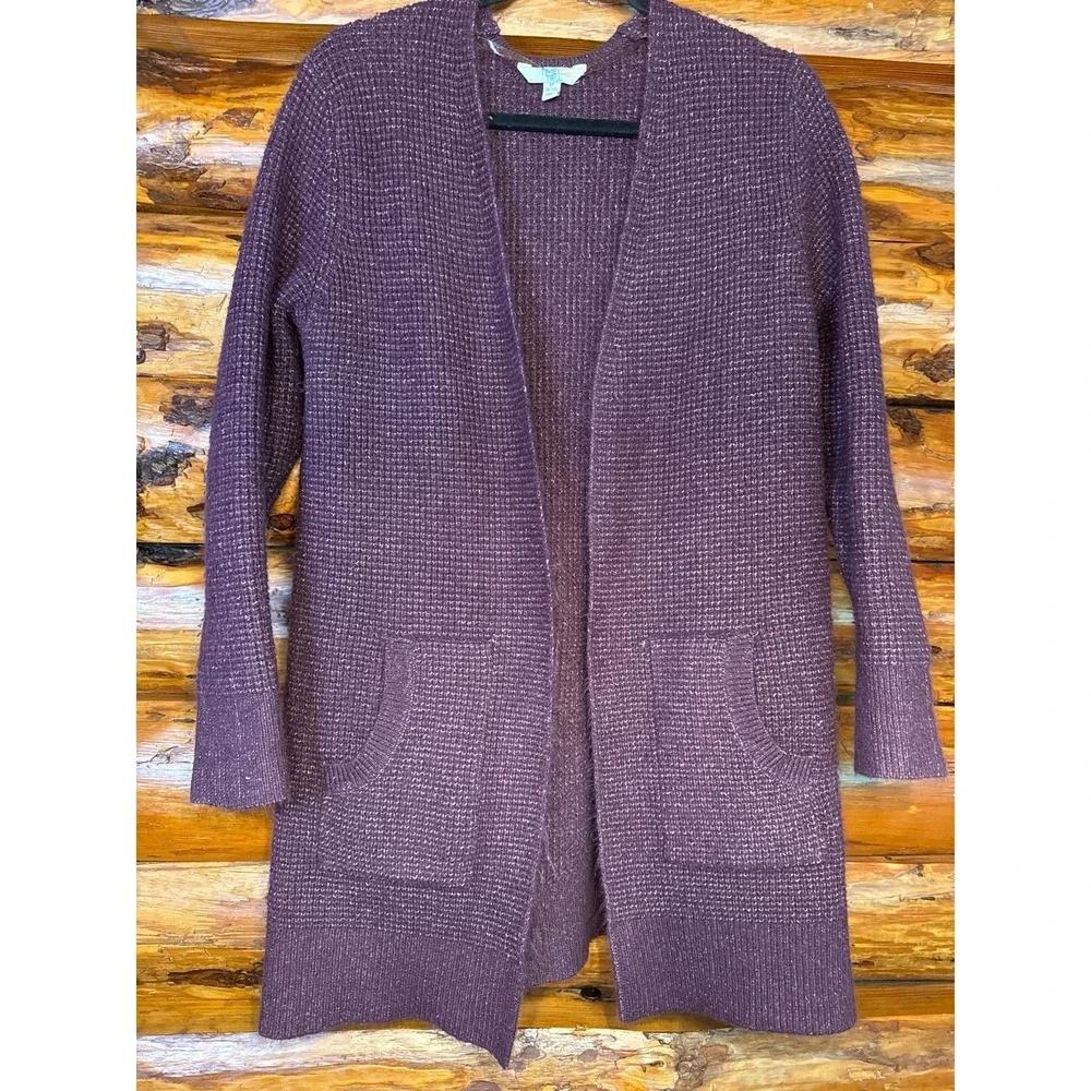 Time‎ and Tru Burgundy Cardigan Size Medium